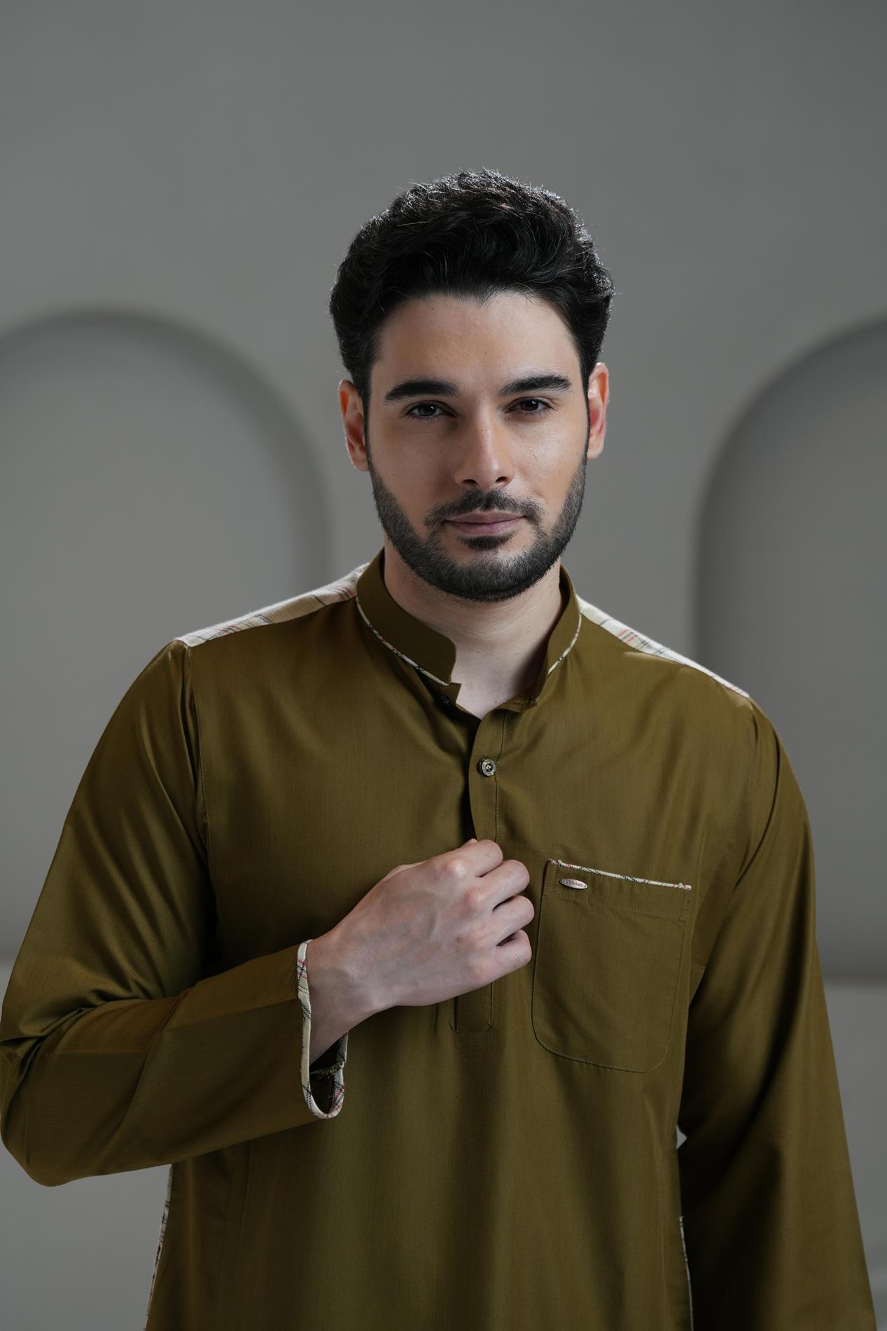 Tinmer Brown Thobe For Men