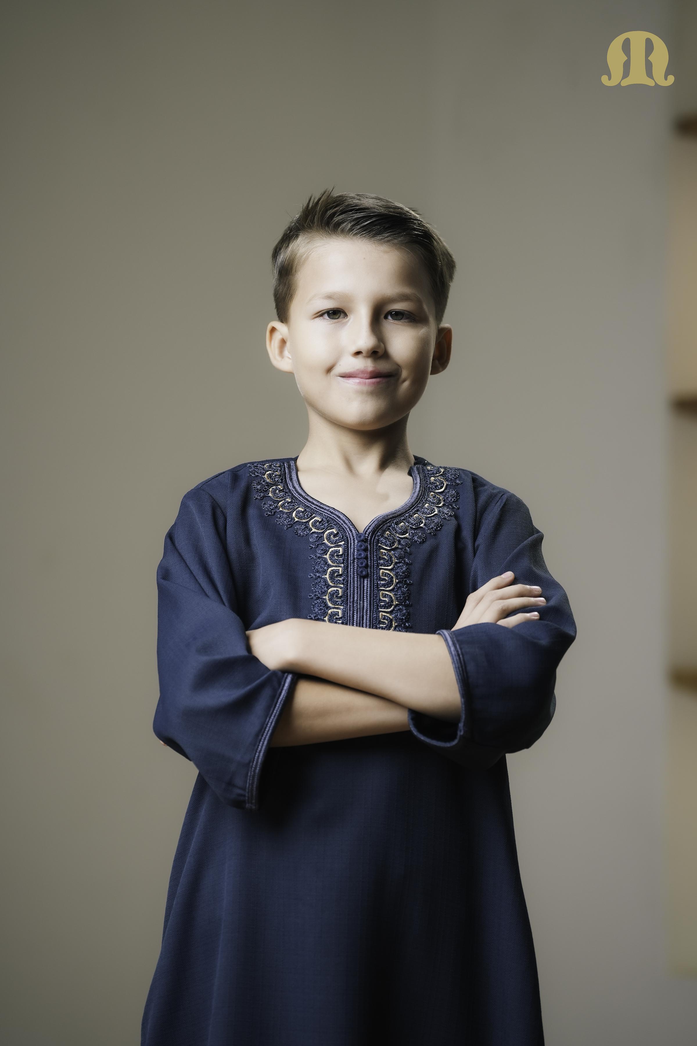 Navy Maksur Moroccan Thobe boys